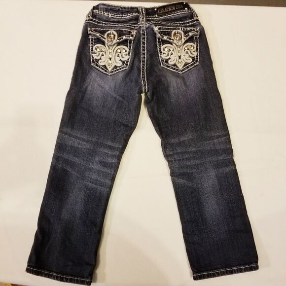 LA Idol Jeweled Capri Pants Sz 3 - Picture 3 of 6